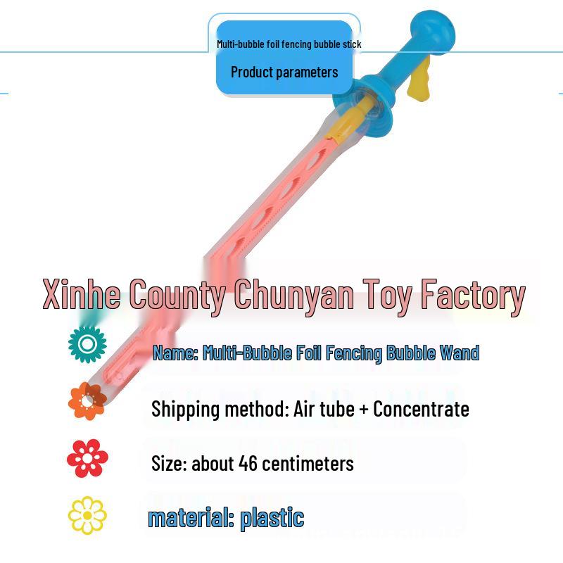 Large Bubble Wand Rapier for Street Vendors - Creative Toy with Concentrated Bubble Liquid
