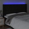 Vidaxl Bed Headboard with LED, Black, 183X16X118/128 Cm, Fabric