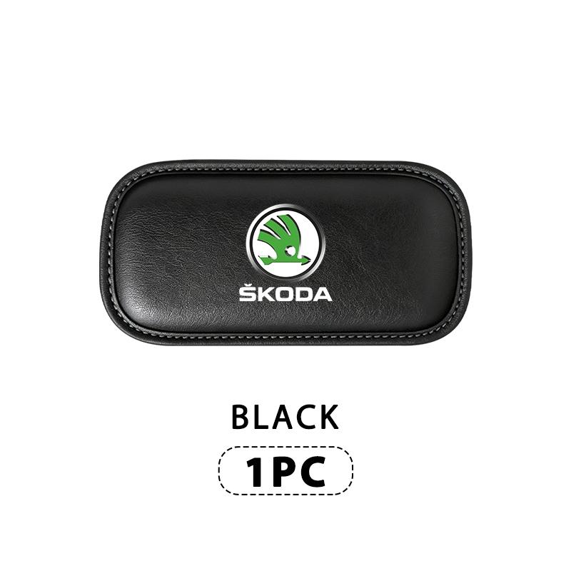AAAAT1 Für Skoda Leder Knieschutz Auto Innenraum Kissen Schutzpolster Fabia 1 2 Octavia a7 RS Superb Rapid Yeti Karoq Vision