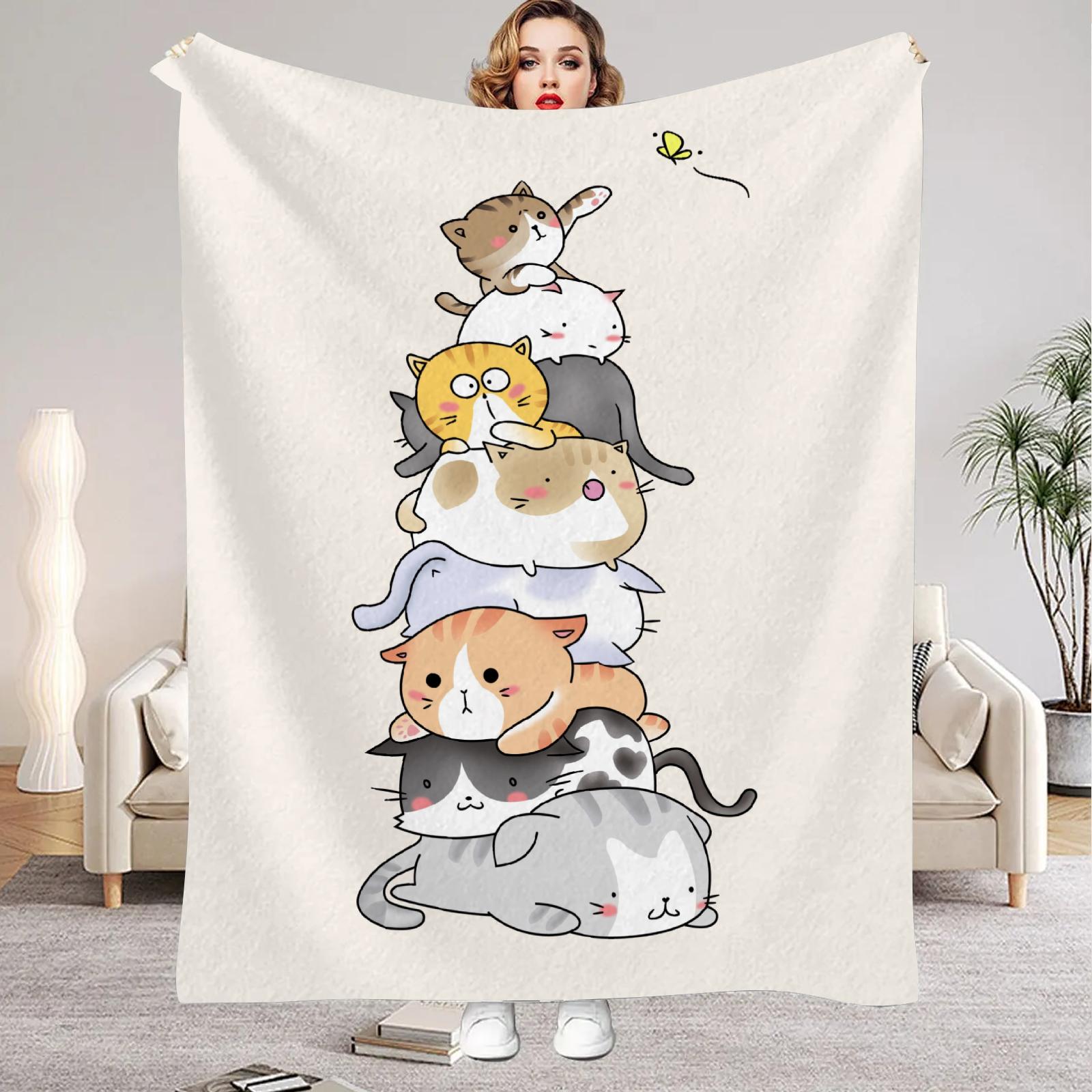 

Flannel Blanket 3D Printed Cute Animals Blanket For Office Home Camping Nap Leisure Blankets Kids Birthday Gifts For Home Decor 75x100cm