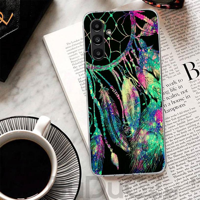 Retro Feather Dreamcatcher Phone Case For Samsung A17 A16 A26 A36 A56 A15 A14 A13 A55 A54 A53 A35 A34 A33 A25 A24 A23 A05S A04S