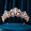 Sparkling Shiny Baroque Crown Dazzling Rhinestone Crown  Coming-of-age Ceremony