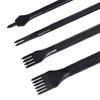 4 Pcs Quality Leather Craft Tools Hole Punches Stitching Punch Tool Set 1+2+4+6 Prong Leather Tools Set