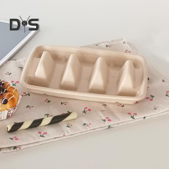 10/20 stk engangs tacoholdere for fester Robust tacobrettholder med skillevegger Miljøvennlig tacotallerken emballasjeboks for arrangementer Tacobarservering