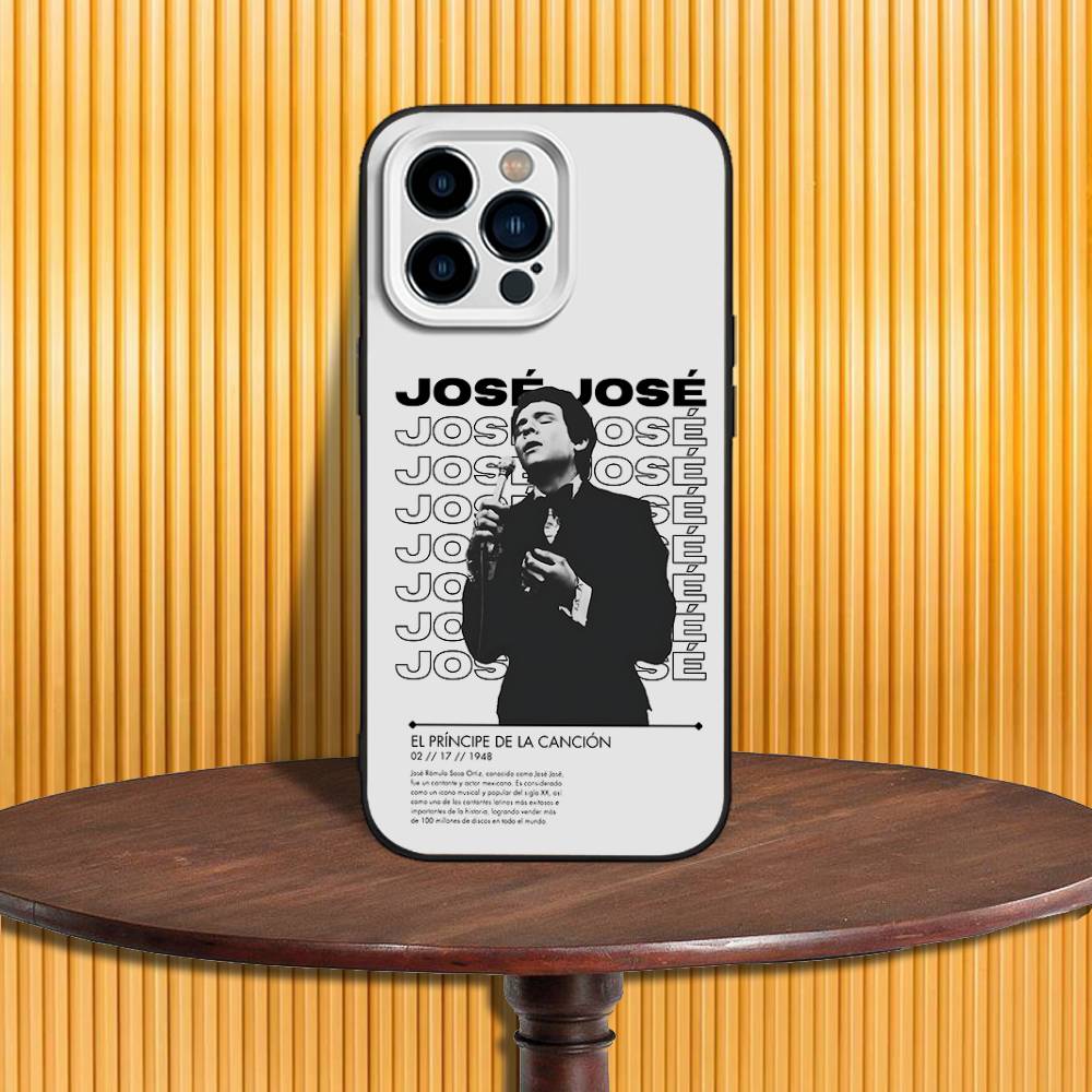 

Jose Jose Mexico Singer Phone Case For iPhone 17,16,15,14,13,12,11,Pro,Max,Plus,X,XS,SE4,E,Mini,Soft Black Case iPhone15pro