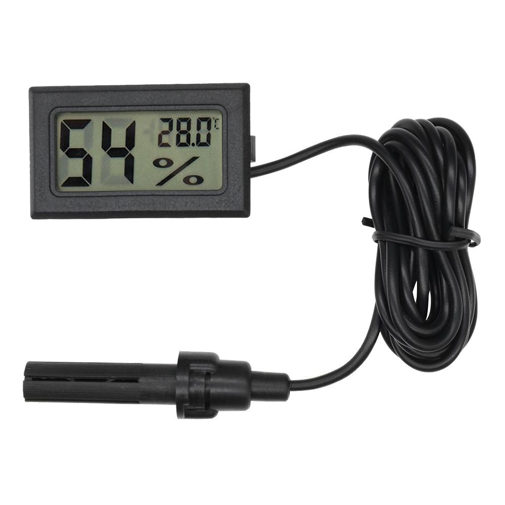 FY-12 Embedded Temperature Humidity Meters Mini Digital Thermometer Gauge LCD Display Hygrometer for Humidors Greenhouse Garden