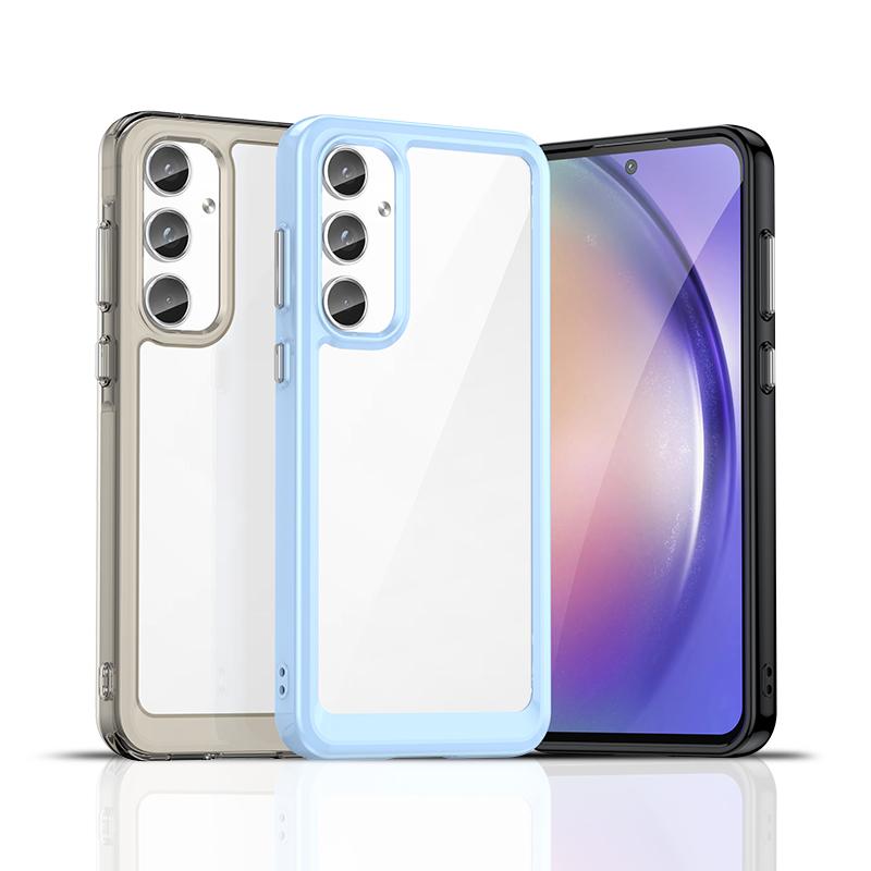 Para Samsung Galaxy A55 Capa de Silicone Transparente de Luxo Capa Samsung A55 Capa Protetora de Telefone TPU Capa Galaxy A55