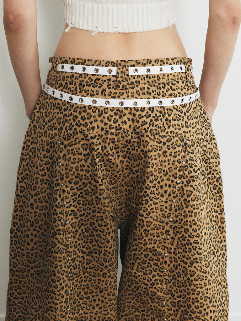 HALF DEVIL US Cotton Balloon Pants_Leopard