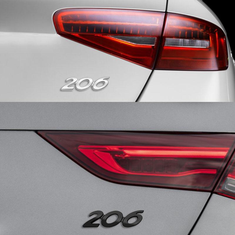 3D Premium ABS 206 Liter dla 206 samochód Błotnik Klapa bagażnika Tylna maska Naklejka Emblemat Odznaka Naklejka