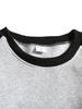 2026 Women's Color Block Long Sleeve Patchwork T-shirt: Simple Casual European American Fashion