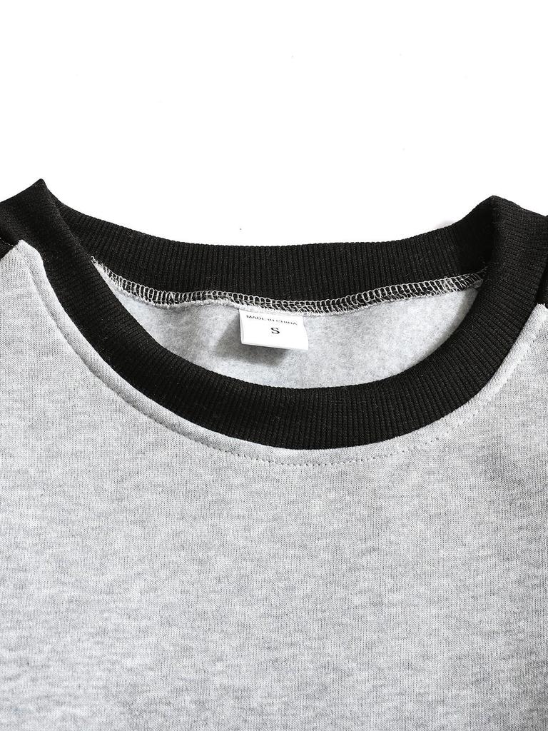 2026 Women's Color Block Long Sleeve Patchwork T-shirt: Simple Casual European American Fashion