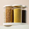 6 Pieces Airtight Rotating Grain Dispenser Food-Grade Food Storage Container  Home Use