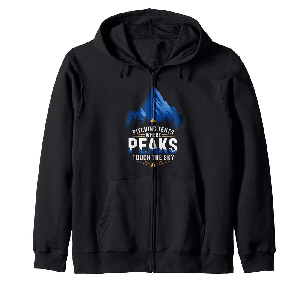 Pitching Tent Where the Peak Touches the Sky Alpine Camp Zip Parka