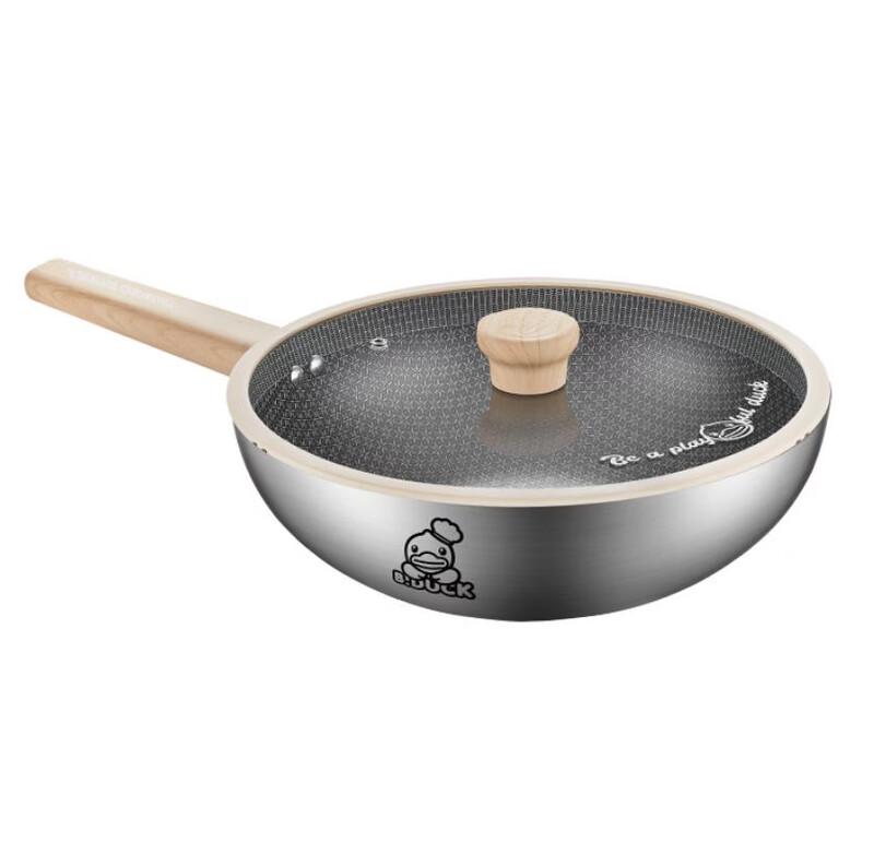 COOKER KING Little Yellow Duck 32cm Flat Bottom Wok