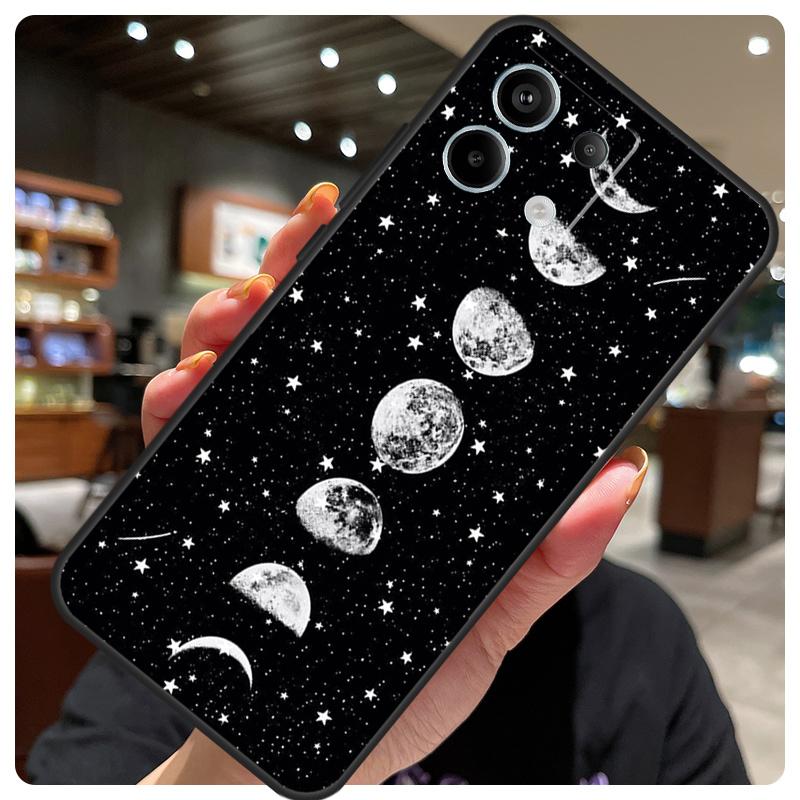 Moon Stars Space Case For Xiaomi Redmi Note 14 10 11 12 13 15 Pro Plus Cover For Redmi 15 15C 14C 10C 12C 13C