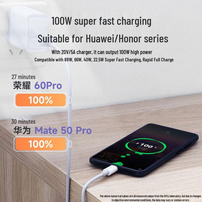 OKSJ 100W 6A Fast Charging Type-C Cable