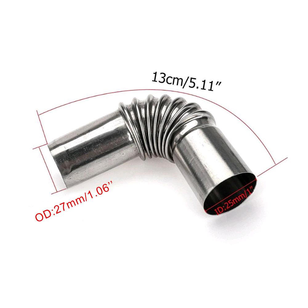 24mm Elbow Pipe Air Parking Heater Exhaust Tube Connector with Clip  Boats Heater Replacement Part Car Heating Parts for Webasto