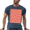 Bananas On Pink Pattern TShirt Casual Minimalist Short Sleeve Top