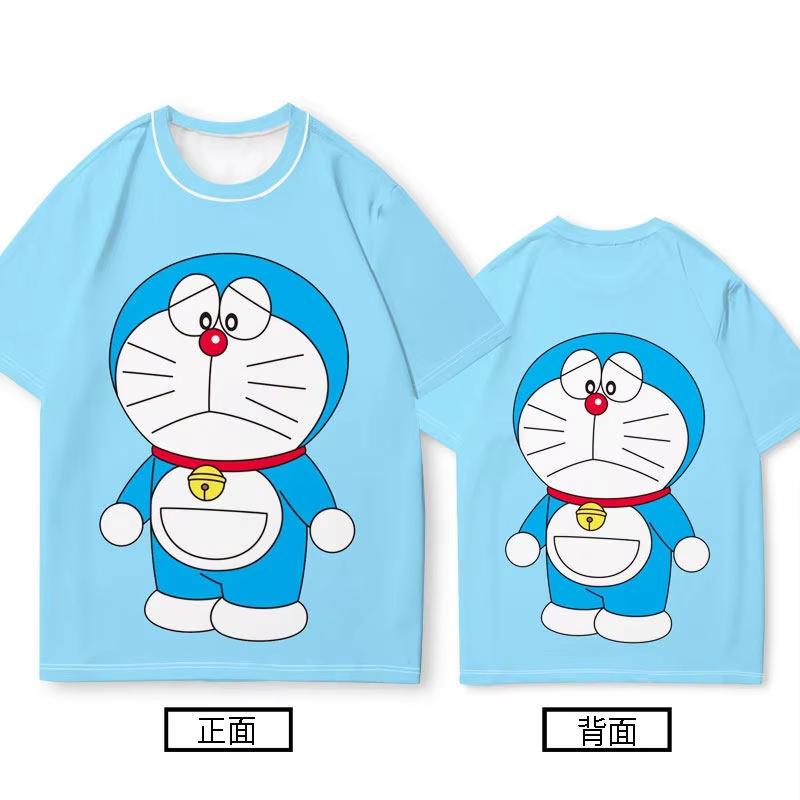 

2026 New Summer Doraemon Happy Smile TShirt ParentChild Matching Top Perfect Gift for Doraemon Fans 4XL