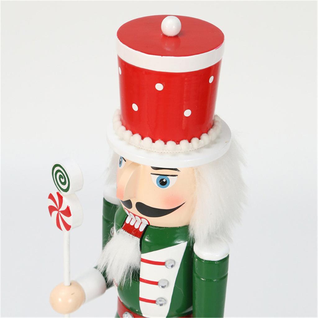 Nutcracker Figurine with Candy Ribbon Scepter Unique 50CM Nutcracker Decorative Figure with Candy Motif for Office Homes