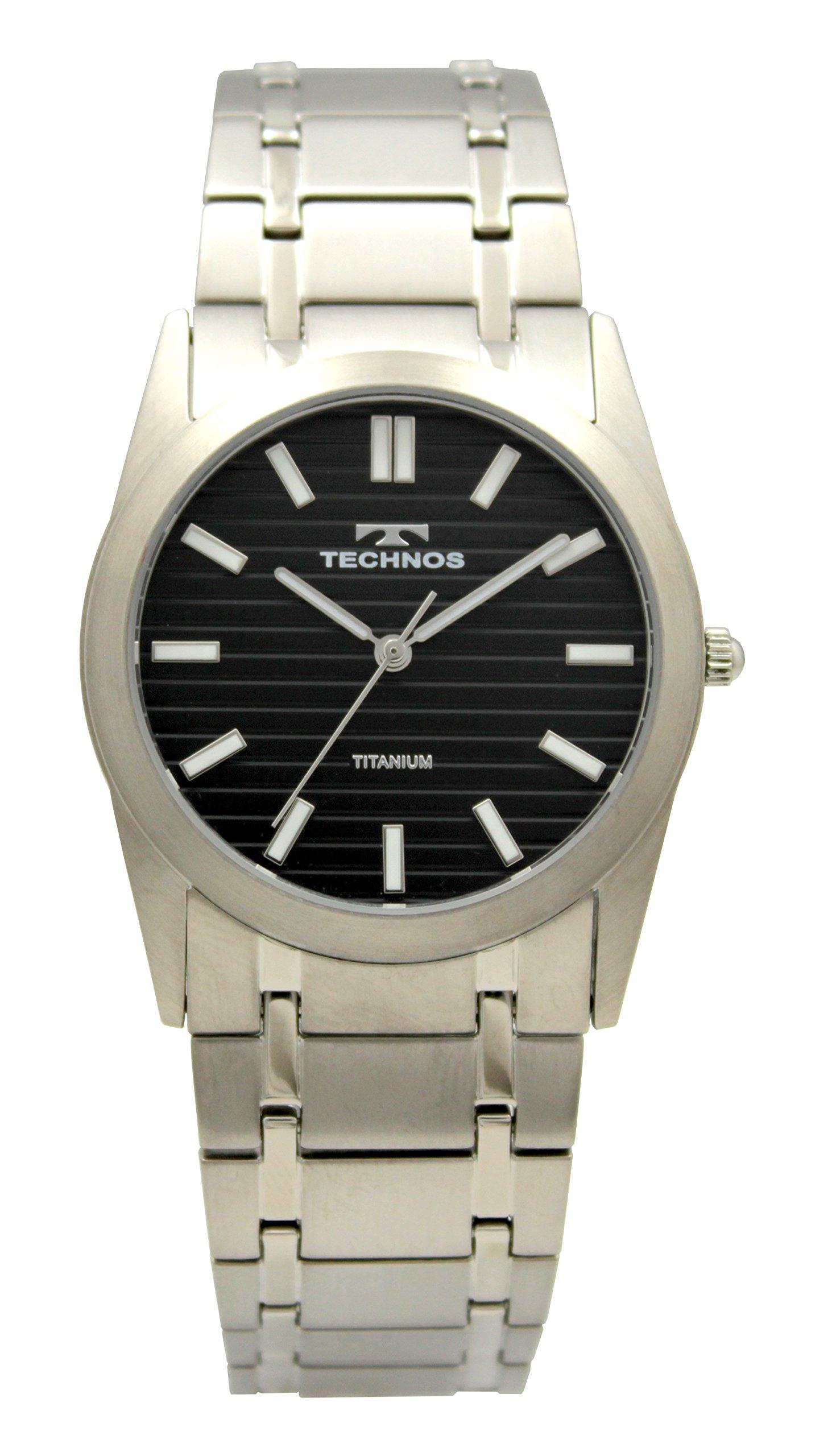 

TECHNOS Titanium Case Three [TECHNOS] Watch, & Band, Hands, Black, T9613-IB, Men s [Official Import] чёрный