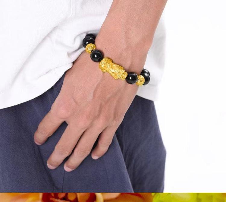 Unique Vietnam-Inspired Gold Necklace & Non-Fading Gold Watch Set for Men