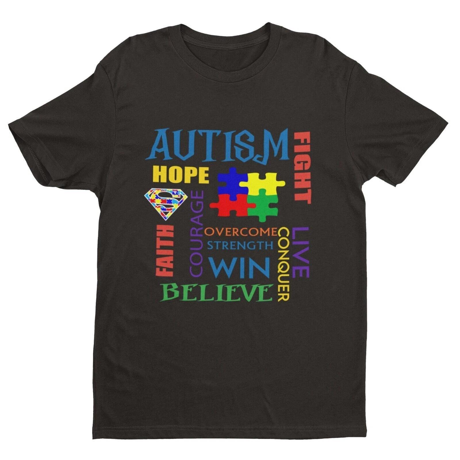 Autism Awareness and Support T Shirt Faith Autistic Courage Good to Be Different M