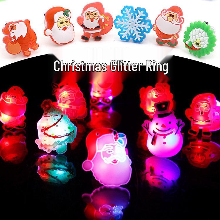 Santa Claus Halloween LED Pumpkin Skull Kids' Flashing Rubber Ring Toy