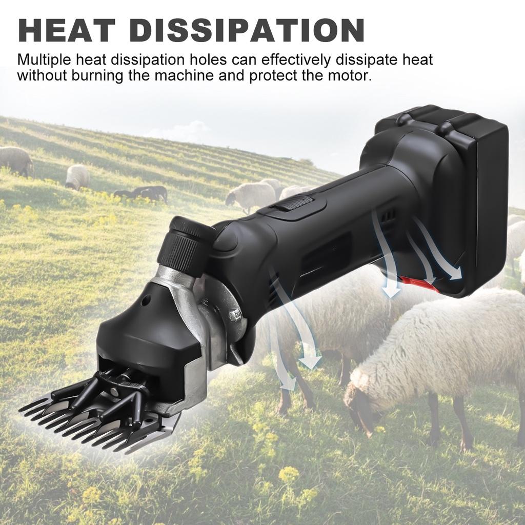 21V 6 Geschwindigkeiten Akku-Elektro-Schaf-Tierhaarschneider Scherkit Ziege Haustier Tier Bauernhof Schnittschere Wolle Schneidmaschine mit Akku 3200 U/min