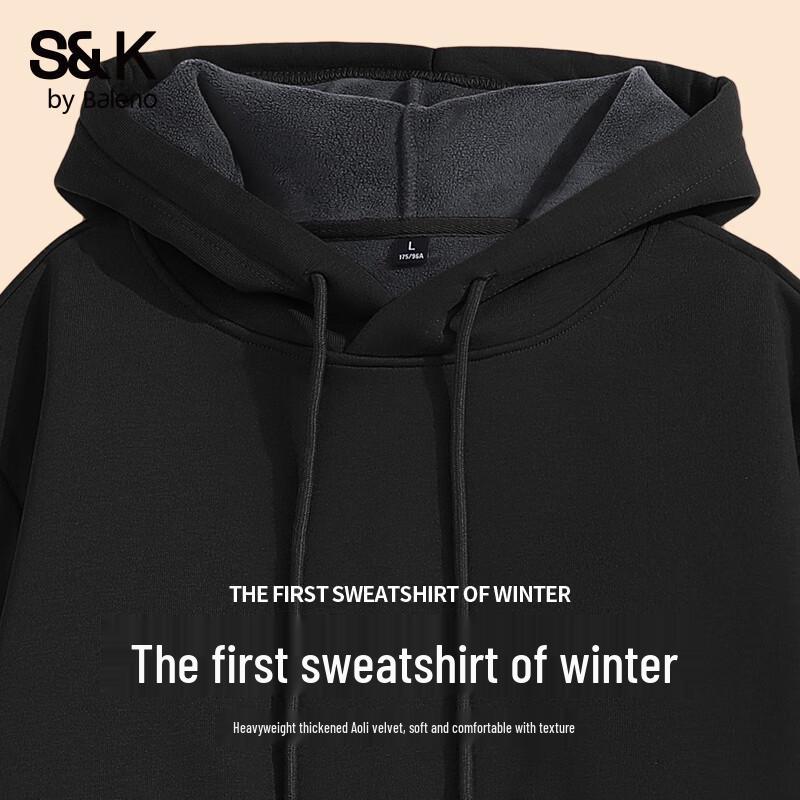 Baleno Men's Heavyweight Fleece Lined Hooded Sweatshirt