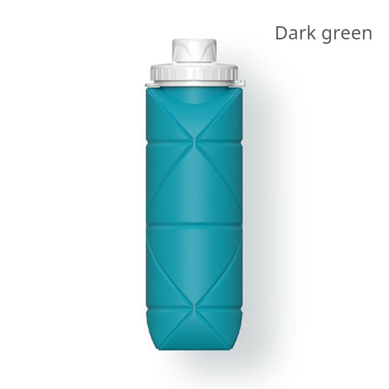 1Pc 600ml Foldable Space-saving Portable Reusable Silicone Sport Water Bottle Bag Bicycle Camping Portable Water Bottles