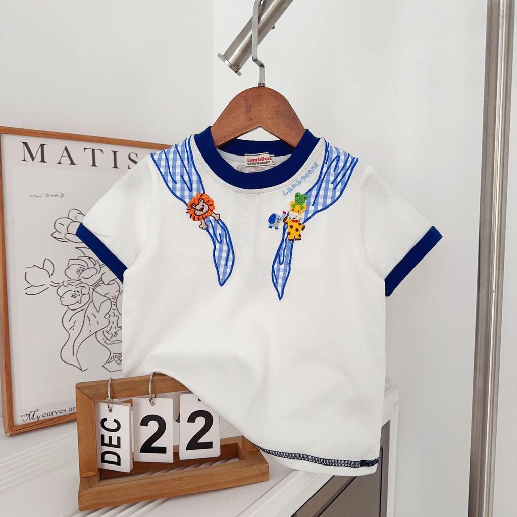 Girls' Summer Short Sleeve Pullover - New Style Round Neck T-shirt for Kids