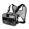 DRESS Tactical Chest Bag, Gray, Fishing Bag, Backpack, Light Game Fishing, Ajing, Eging, Rod Holder, Pliers Holder, Large Capacity