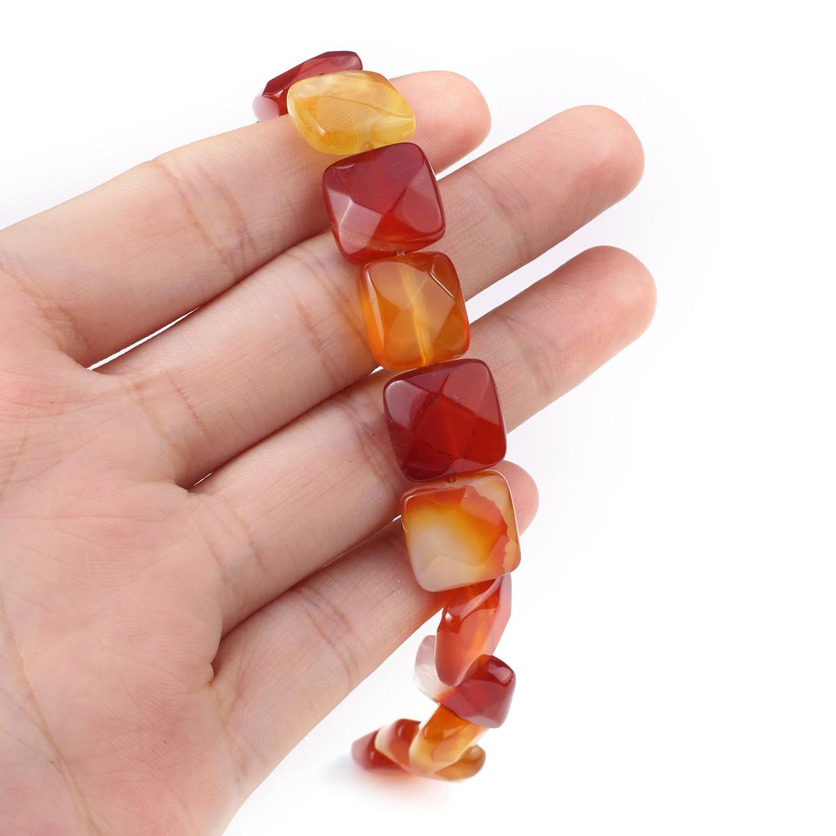 

Бусины из натурального камня, агаты/малахит, квадратные граненые бусины для изготовления ювелирных изделий, ожерелье, браслет, серьги, аксессуар Red Agate/11x11x6mm