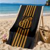 Powerful Football Crest Design Printed Microfiber Beach Towel, Soft And Absorbent, Quick-Dry, Ideal for Summer Travel, Beach Essential, Swimming Pool