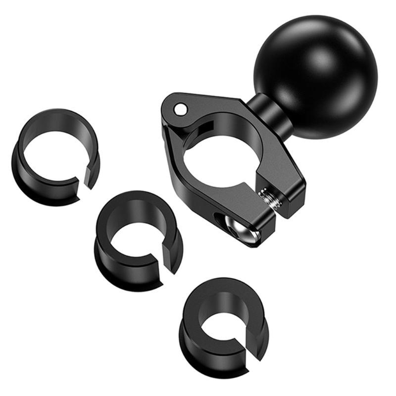 Mounting Base for 0.39-0.63inch Diameter Rail Includes 25mm Ball Joint for Action Cameras and Navigation Devices