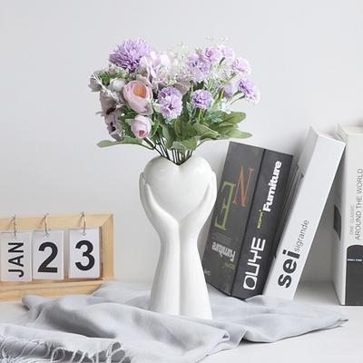 Creative Art Vase Ceramic Hydroponic Vase Dried Flower Decoration Flower Arrangement Home Decor Desktop Art Ornament