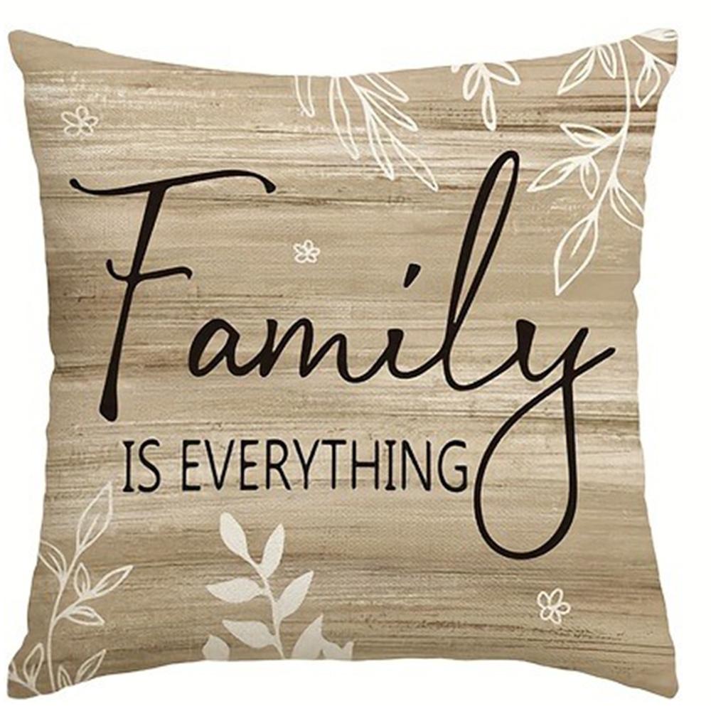 Home Decoration Pillowcase, Plant Flower Bird SWEET HOME Pattern Design, Soft and Comfortable, Sofa and Chair Cushion Cover