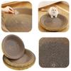 Board Scratching Cat Round Shape Corrugated Fiberboard Wear Resistant Crumbs No