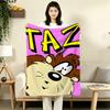 1PC Tazmanian Devil Patterned Flannel Blanket Suitable For All Seasons For Home Decor Warmth And Comfort Gifts Holiday Present