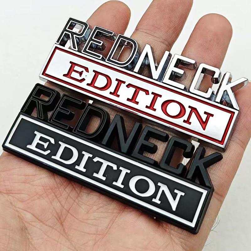 REDNECK Edition 3D Emblem Sticker Badge Fender Funny Decals Car Truck Replacement Door Decoration for Universal Car SUV