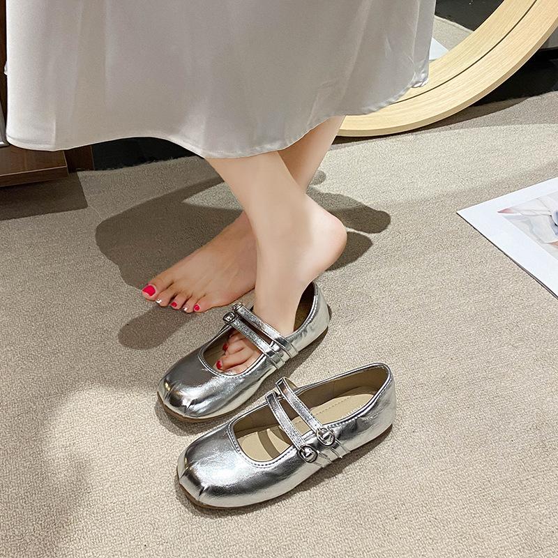 Mary Jane Shoes Women's Shoes Summer New Evening Dress Small Leather Shoes Soft Sole Comfortable Ballet Shoes with Skirt Single Shoes