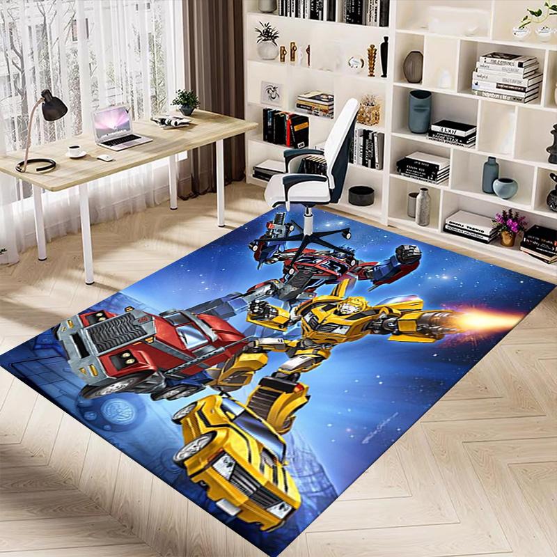 Transformers Robots Disguise Carpet For Playroom Bedroom Living Room Sofa Home Decorkids Game Area Rug Nonslip Floor Mat