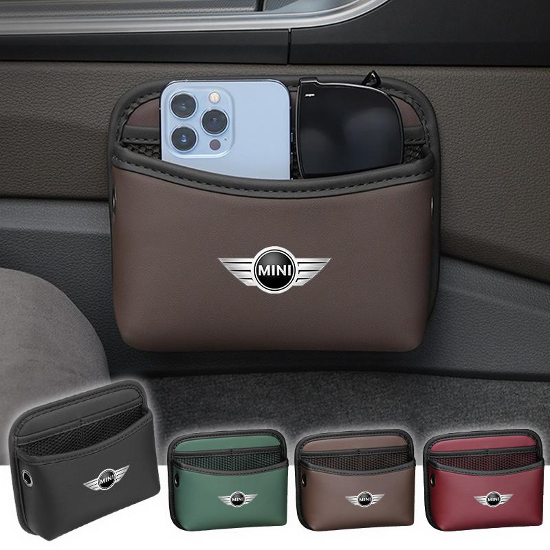 Bolsillo de almacenamiento para puerta de coche Organizador adhesivo Bolsa colgante para BMW Mini Cooper R50 R53 R55 R56 R60 R61 F54 F55 F56 Accesorios para coche