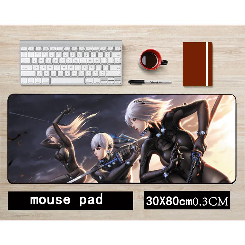 NieR: Automata 2B Non-slip Mouse Pad, 30x80cm Gaming Desk Mat