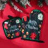 Christmas Oven Gloves Santa Claus Merry Christmas Decorations For Home 2025 Navidad Natal Cristmas Xmas Gift Happy New Year 2025