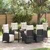 VidaXL 7-piece Garden Set In Black Poly Rattan 3380530