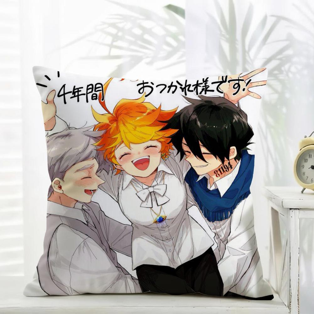 The Promised NNeverland Cushion Cover Daily Washable Linen Pillowcase Soft  for Sofa Bed Home Room Decor