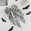 Festive Halloween Hair Accessory Bow Spring Clips for Women, Pumpkin Skeleton Ghost Hand Printed Clip Fabric Barrettes, Cute Horror Accessories