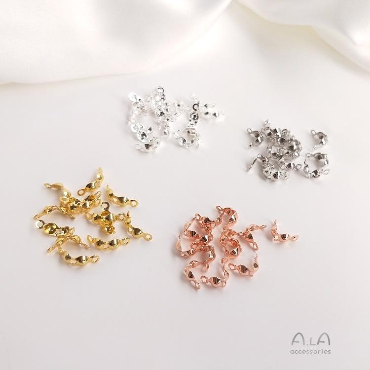 Stříbrné koncovky s 18karátovým pozlacením pro DIY šperky